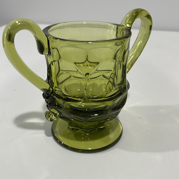 Fostoria Argus Green Henry Ford Museum HFM Sugar Bowl and Creamer set - Picture 5 of 16